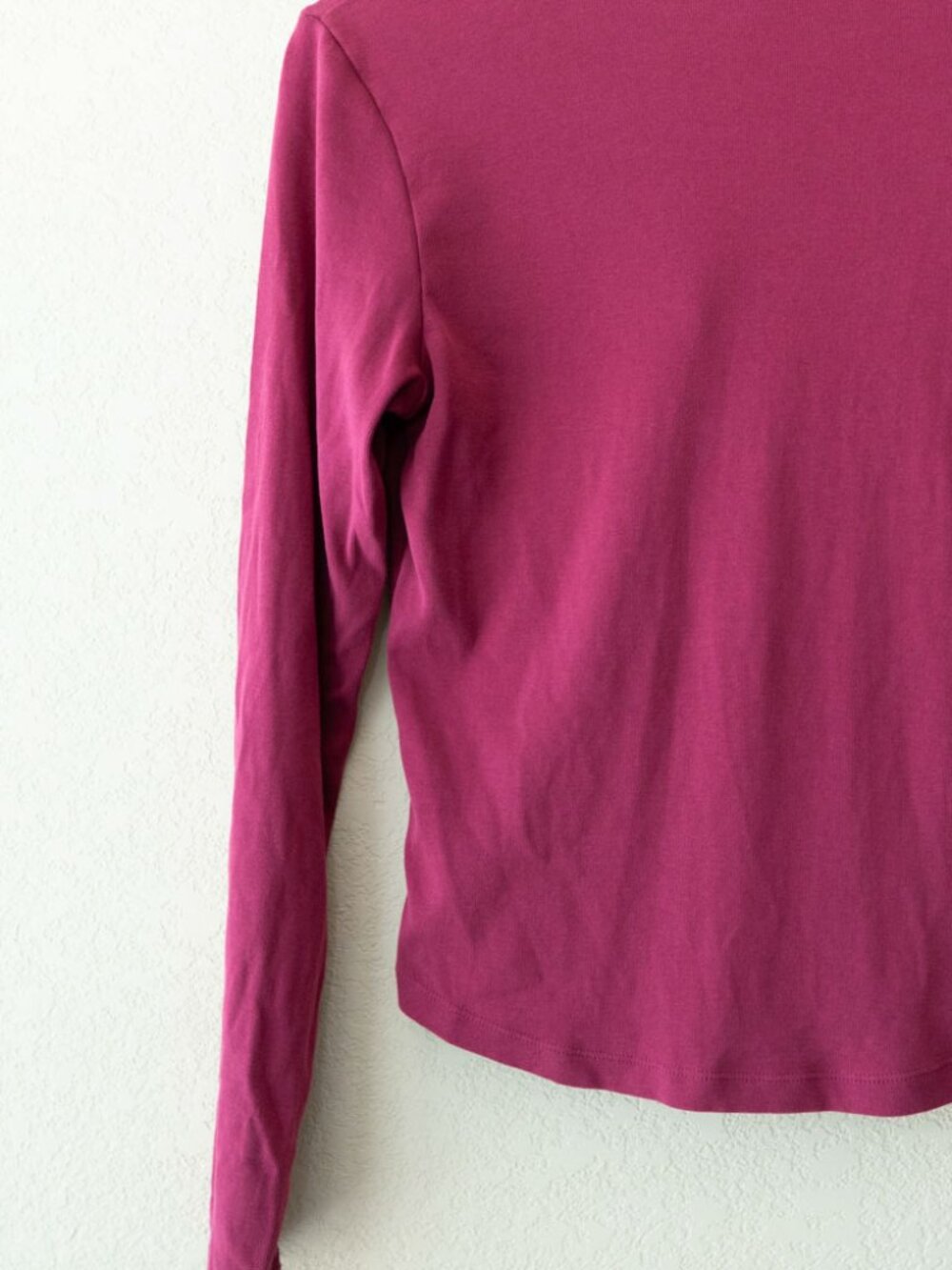 Banana Republic Pink Long Sleeve Tie Neck Top 100% Cotton Made USA Women's M - Picture 11 of 12